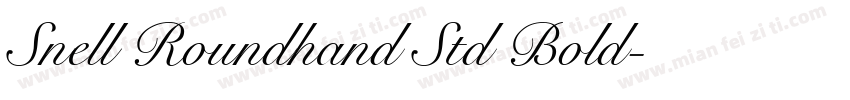 Snell Roundhand Std Bold字体转换